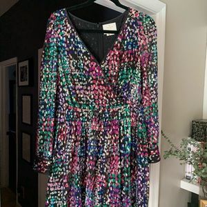 Kate Spade shimmer wrap dress